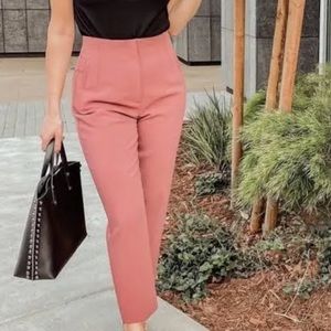 Coral Pink Zara Trousers